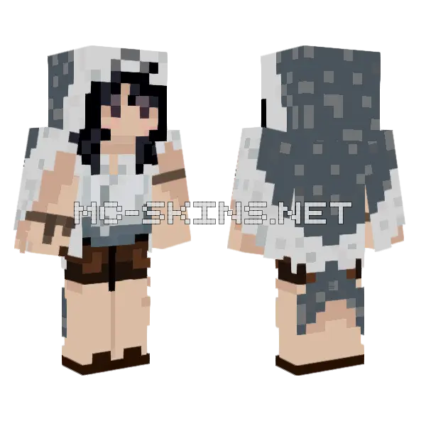 Updated Selkie Recolor Minecraft skin, front and back