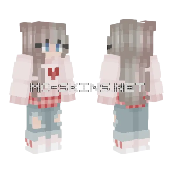 Ur Cute 3 Minecraft skin, front and back