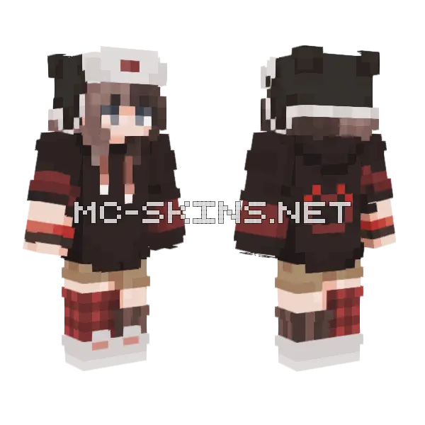 Urghe Girl Minecraft skin, front and back