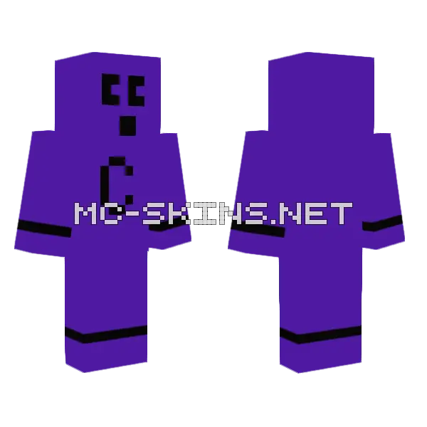 Urple Craftee Minecraft skin, front and back