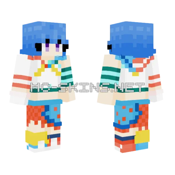 Uta From Bubble Minecraft skin, front and back