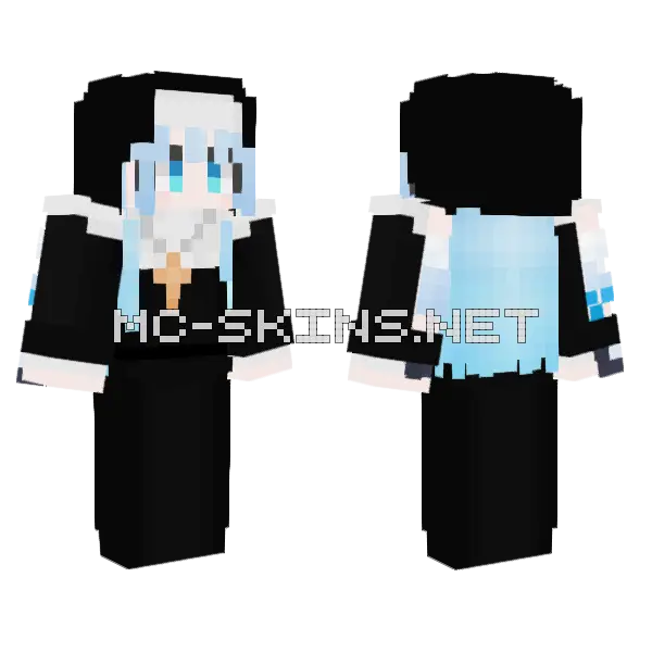 Uto Nun Minecraft skin, front and back