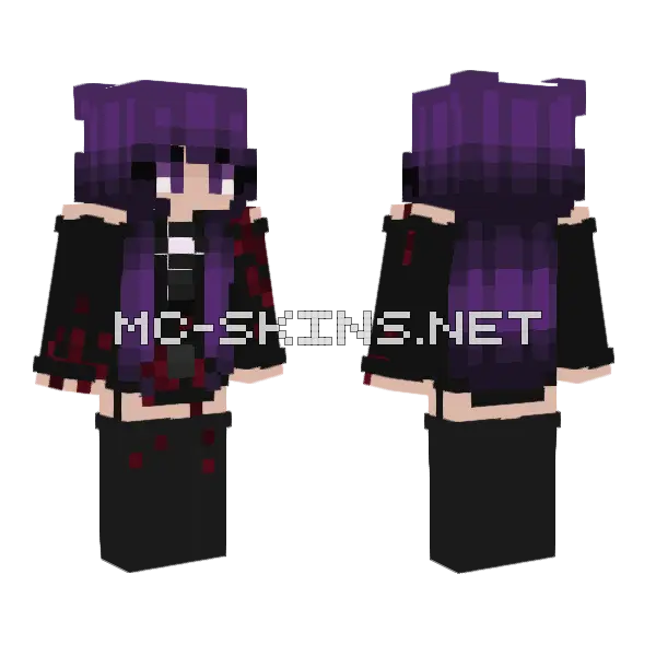 Uwu Girl Minecraft skin, front and back