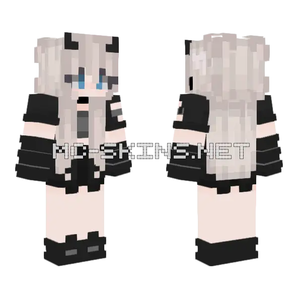 Uwu Girl Minecraft skin, front and back