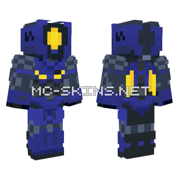 V1 Ultrakill Minecraft skin, front and back