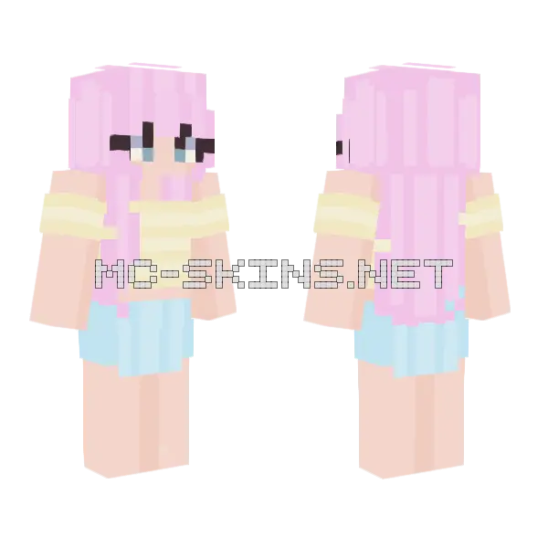 Vacation Day Rce Minecraft skin, front and back