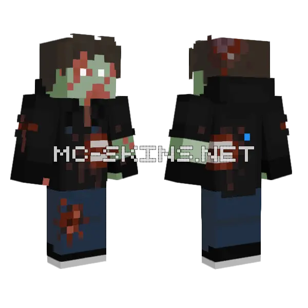 Valen Zombie Minecraft skin, front and back