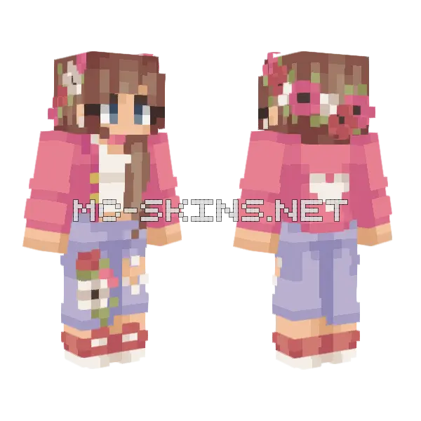 Valentine S Blooms Rce Minecraft skin, front and back