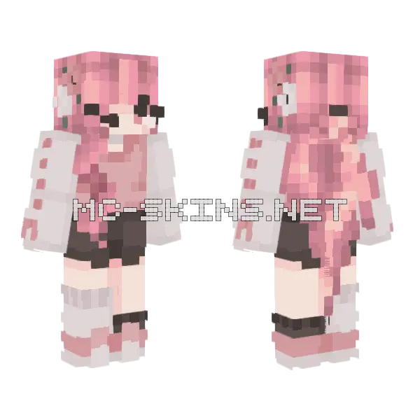 Valentines Date Minecraft skin, front and back