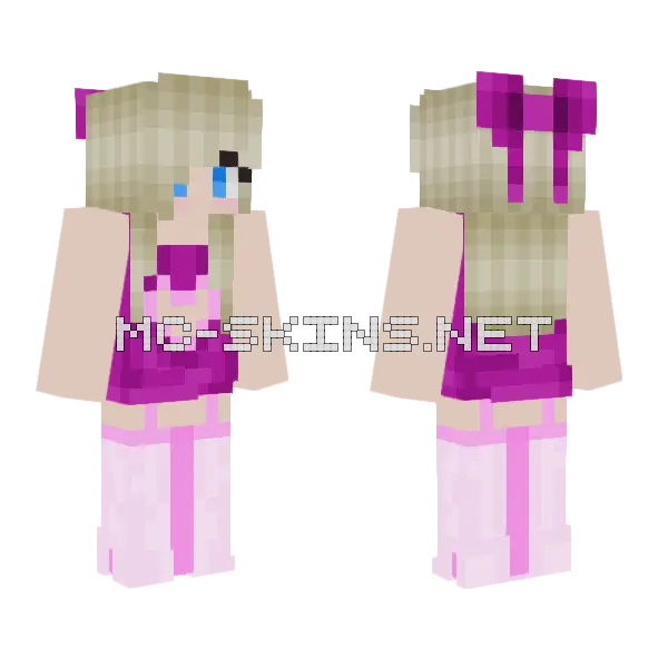 Valentines Day Kake Minecraft skin, front and back