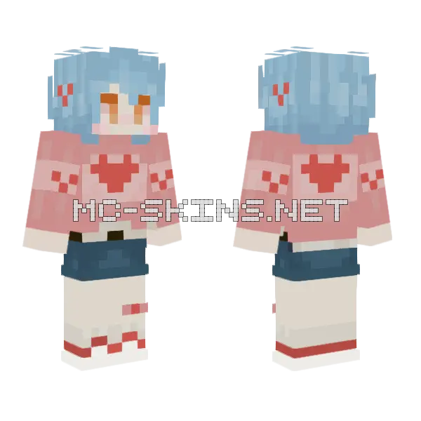 Valentinesblue Girl Minecraft skin, front and back