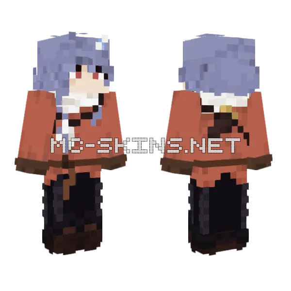 Valeriya Free Time Minecraft skin, front and back