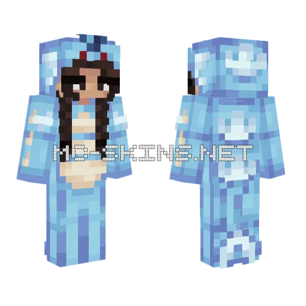 Valkyrae Matching Pokemon Onesie Minecraft skin, front and back