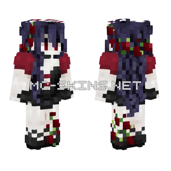 Vampire Ballerina Minecraft skin, front and back