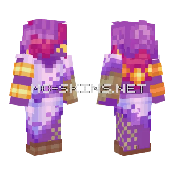 Vampire Crab Cookie Ovenbreak OC Minecraft skin, front and back