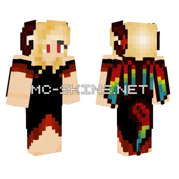 Vampire Dragon Lord Minecraft skin, front and back