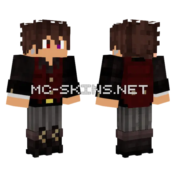 Vampire Guy 2 Minecraft skin, front and back