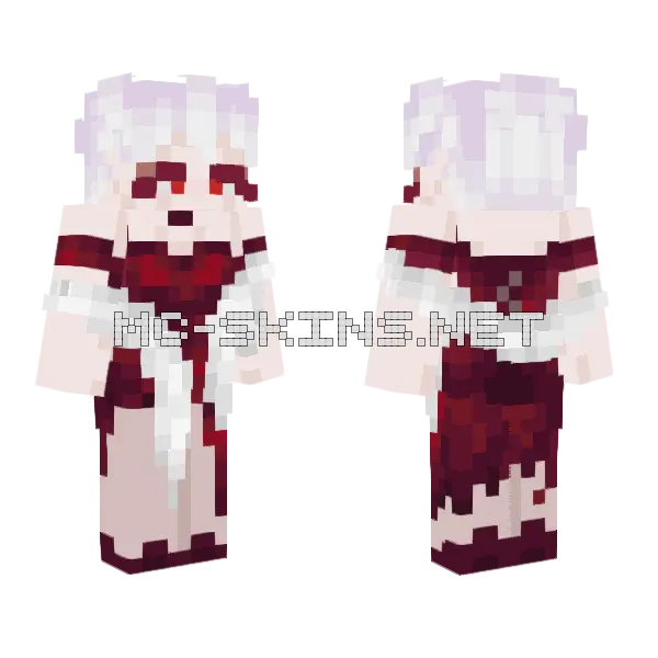 Vampire Luna 3 Minecraft skin, front and back