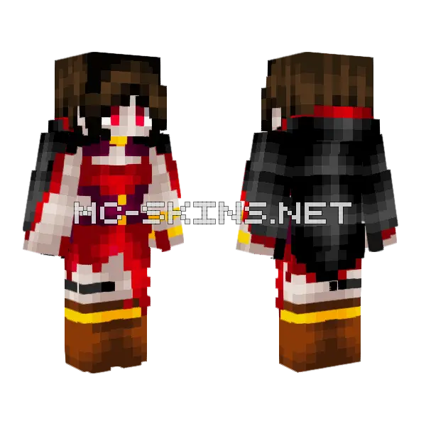 Vampire Mahluna Minecraft skin, front and back