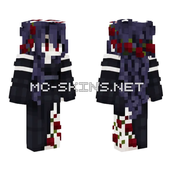Vampire Queen Overgrown Minecraft skin, front and back