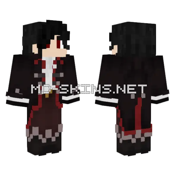 Vampire Remastered Minecraft skin, front and back