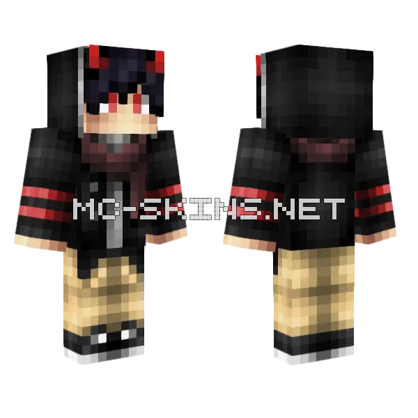 Vampire Snowy Skin Minecraft skin, front and back