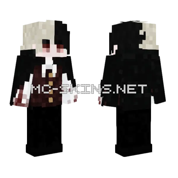Vampire Suit Minecraft skin, front and back
