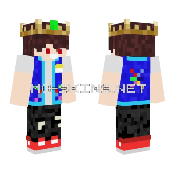 Vampire Walmart Employee Minecraft skin, front and back