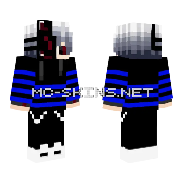 Vampire With GLP Pullover Minecraft skin, front and back