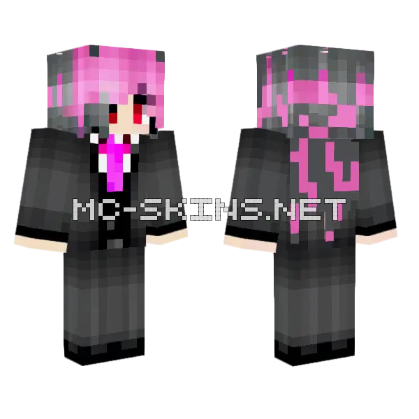 Vampireahahaha Girl Minecraft skin, front and back