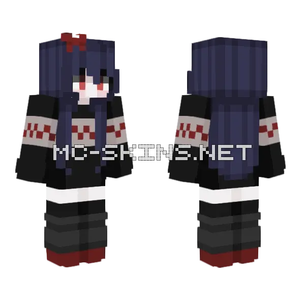 Vampy Christmas 3 Minecraft skin, front and back