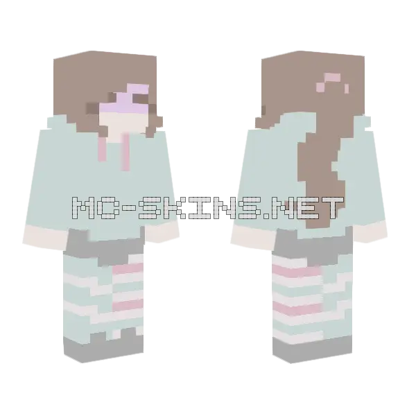 Vanellope Minecraft skin, front and back