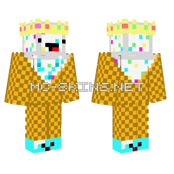 Vanilla Ice Cream Skeppy Minecraft skin, front and back