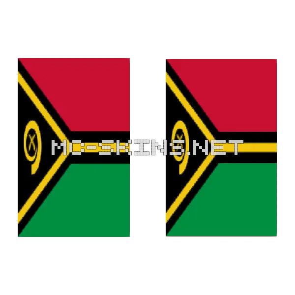 Vanuatu Flag cape, outside and lining