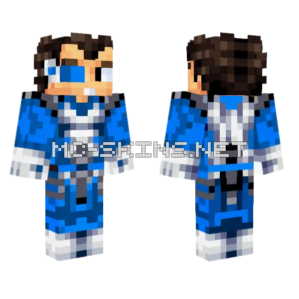 Vegeta Azul Minecraft skin, front and back