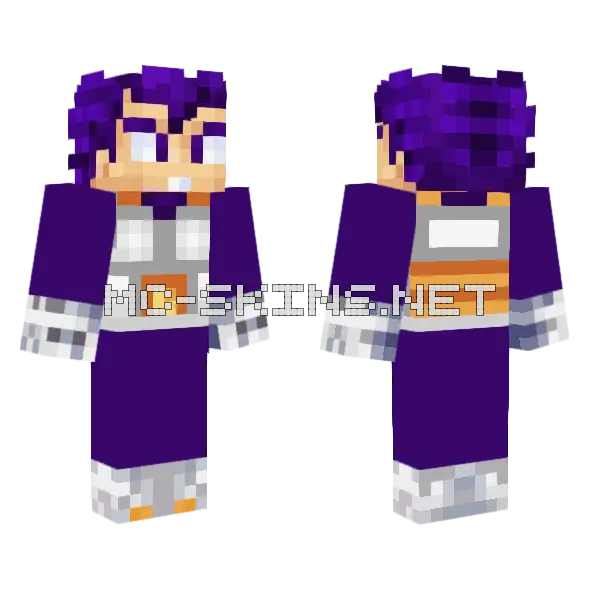 Vegeta Destructor Minecraft skin, front and back