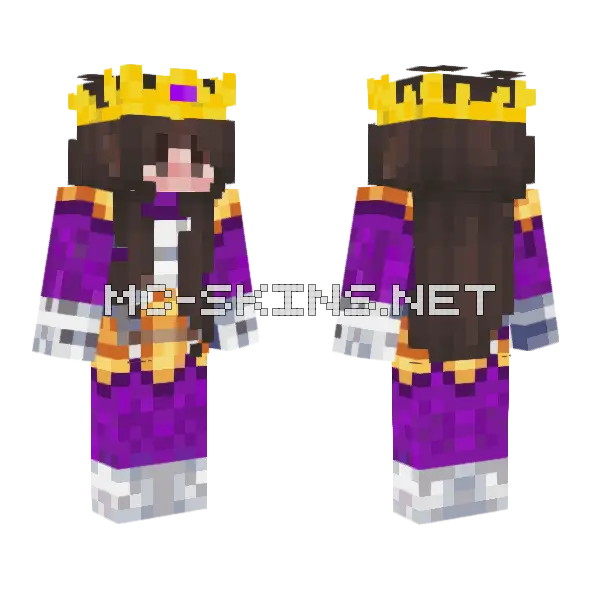 Vegetta Mujer Minecraft skin, front and back