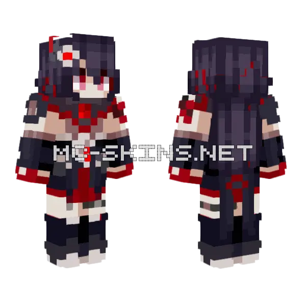 Veliona Hi3 Complete Minecraft skin, front and back