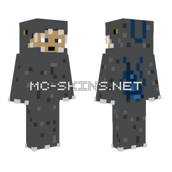 Velociraptor Boy Minecraft skin, front and back