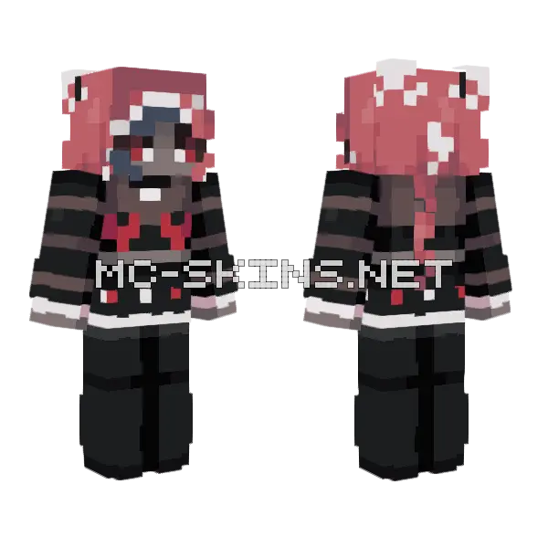 Velvette Minecraft skin, front and back
