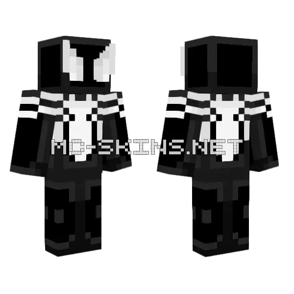 Venom Minecraft skin, front and back