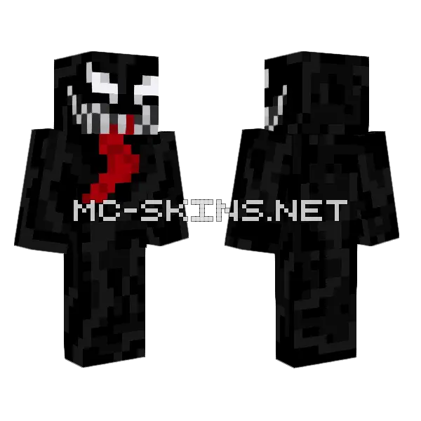 Venom Minecraft skin, front and back