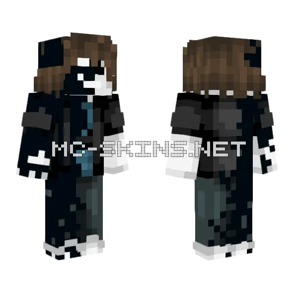 Venom Baconhair Minecraft skin, front and back