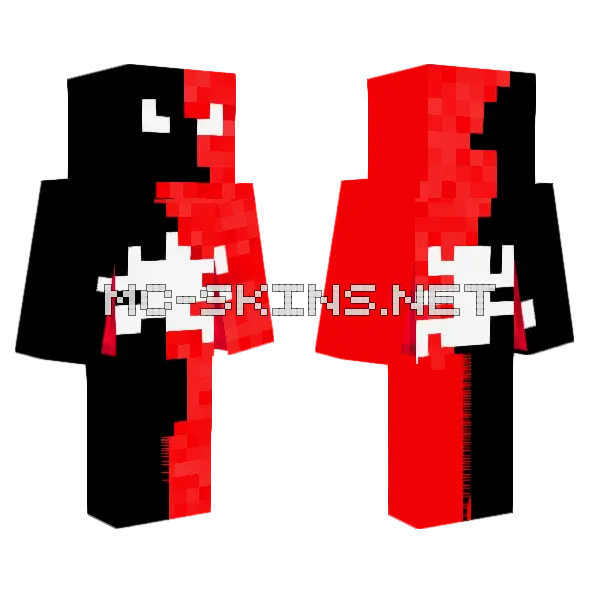 Venom Carnage Minecraft skin, front and back
