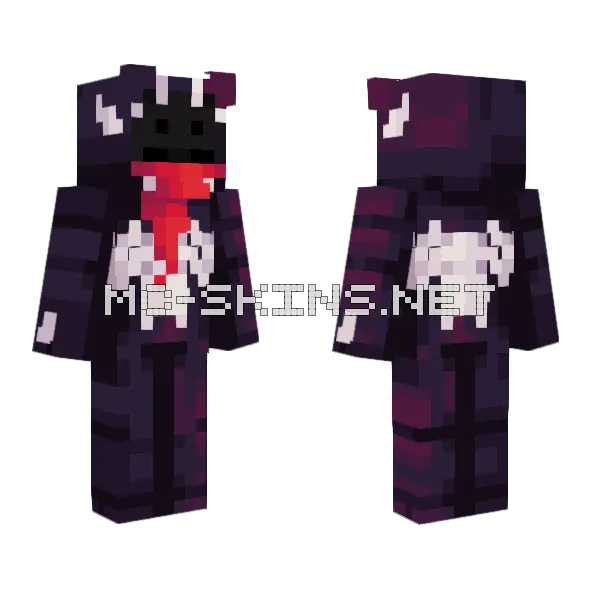 Venom Cat Minecraft skin, front and back