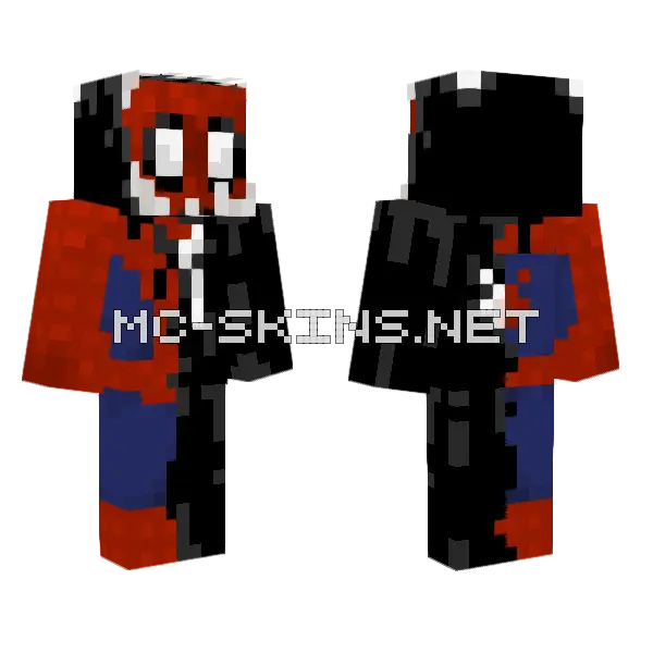 Venom Eating Spider-Man Minecraft skin, front and back