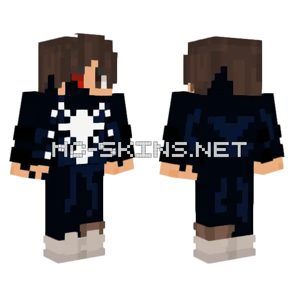 Venom Edtoes Minecraft skin, front and back