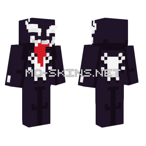Venom Skin Minecraft skin, front and back