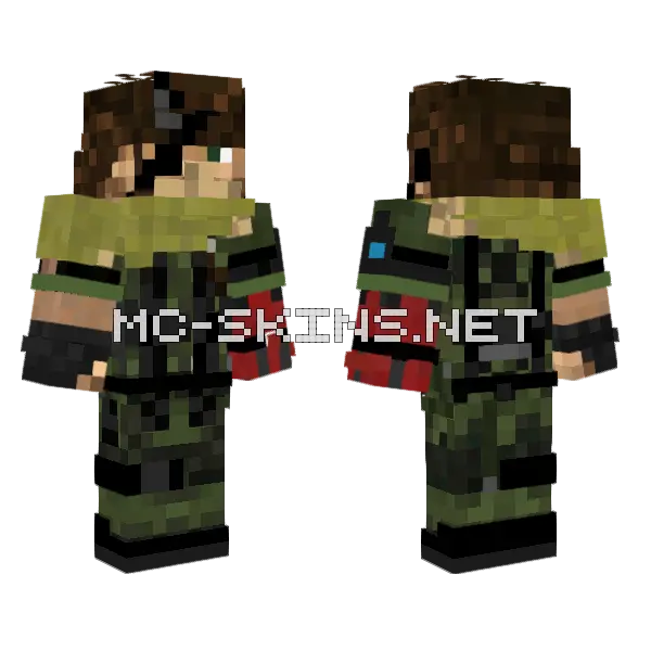 Venom Snake Minecraft skin, front and back