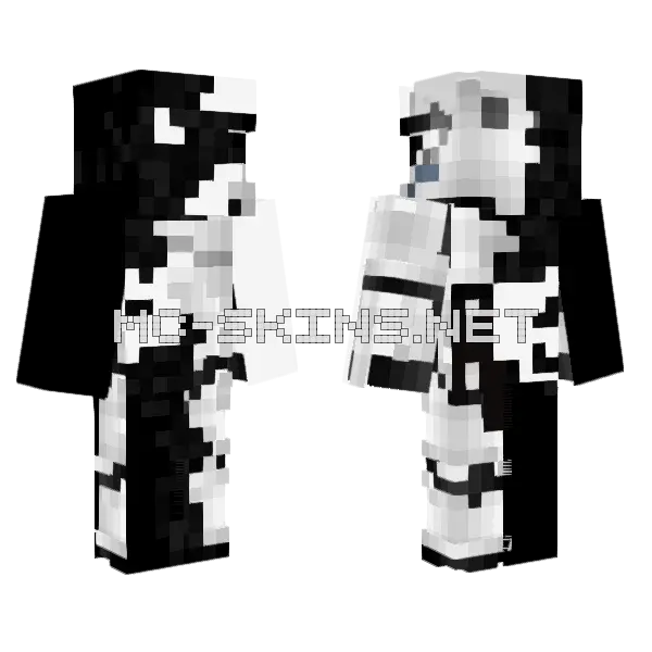 Venom Stormtrooper Minecraft skin, front and back